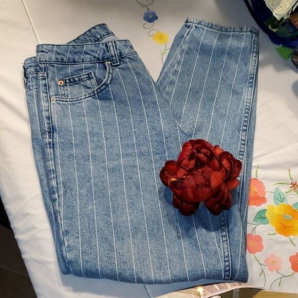💜Hp💜Vintage  style Denim & co pinstripes jeans - Picture 3 of 7